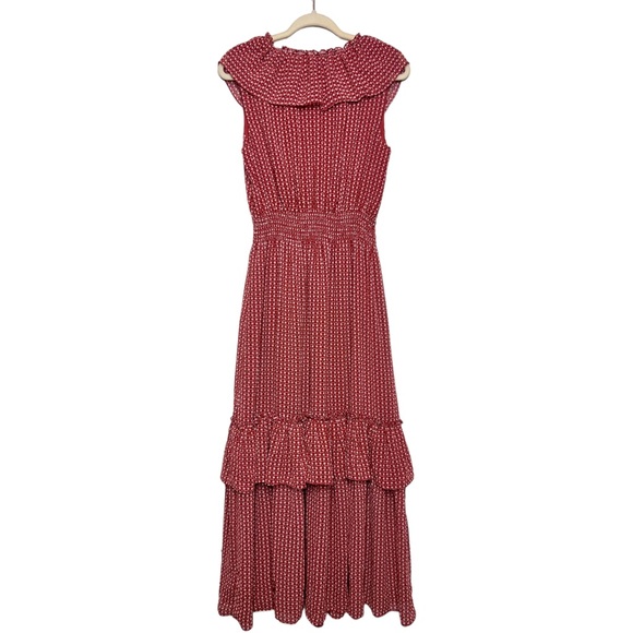 MAX STUDIO Ruffle Maxi Dress. Size Large - Picture 4 of 12